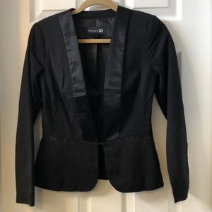 Tuxedo Style fitted Black Jacket Small Blazer